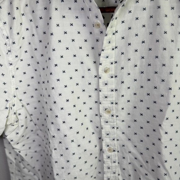 Goodfellow & Co Cotton White Button Down Short Sleeve Shirt Mens Large Summer - Picture 4 of 6